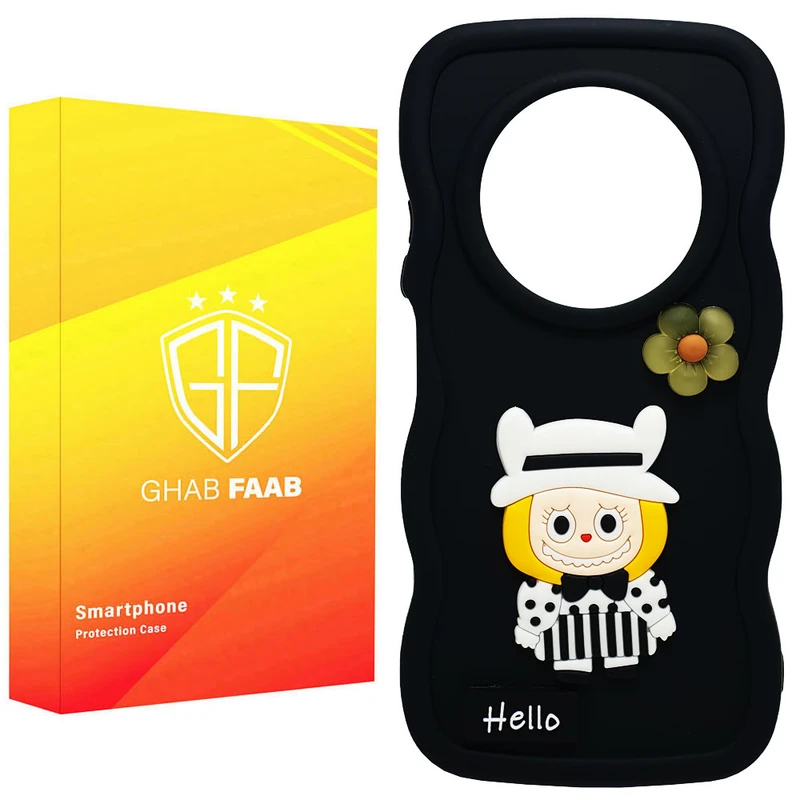 کاور قاب فاب مدل لبوبو سیلیکونی طرح دخترانه مناسب برای گوشی موبایل شیائومی  Redmi A3X / Redmi A3