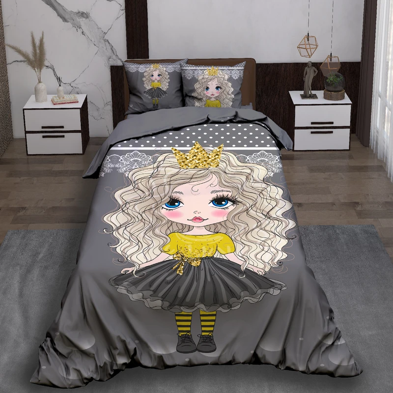 سرویس روتختی مدل پرنسس موفرفری یک نفره 5 تکه