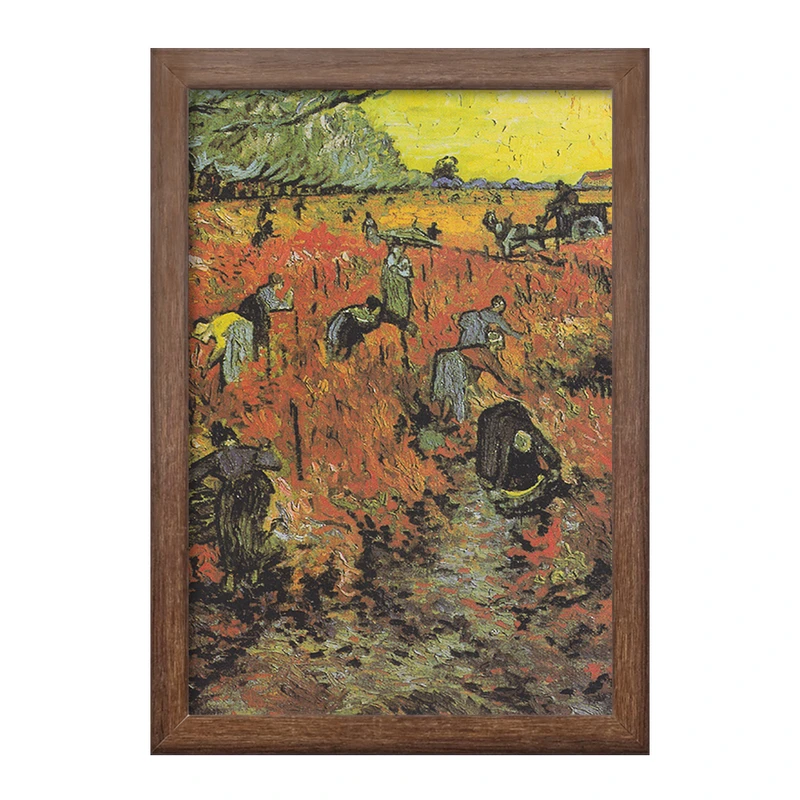 تابلو خندالو طرح تاکستان سرخ ونسان ونگوگ (Van Gogh) کد 36804