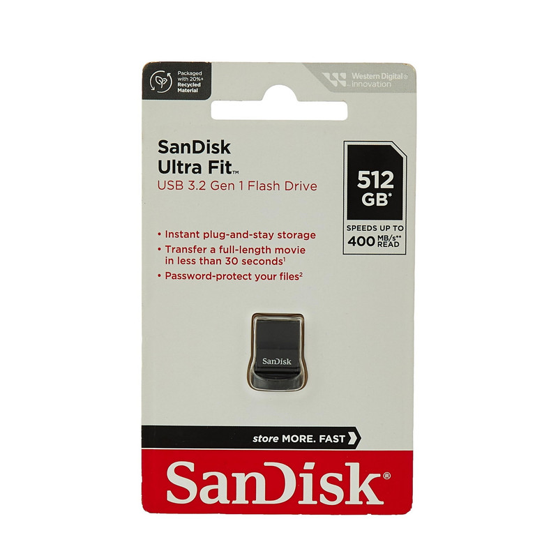 فلش مموری سن دیسک مدل Ultra Fit USB3.2 ظرفیت 512 گیگابایت