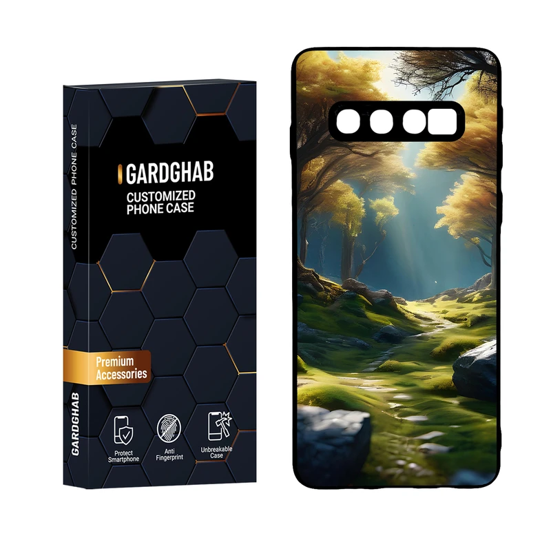 کاور گارد قاب مدل پشت گلس هنری مناسب برای گوشی موبایل سامسونگ Galaxy S10