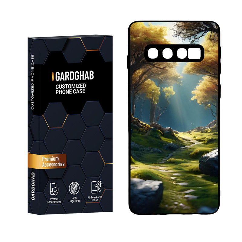 کاور گارد قاب مدل پشت گلس هنری مناسب برای گوشی موبایل سامسونگ Galaxy S10
