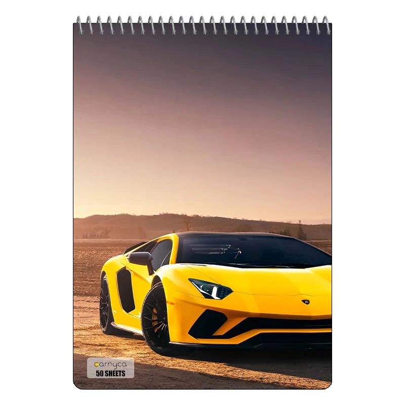 دفتر نقاشی 50 برگ سیمی کارنیکا طرح لامبورگینی اونتادور Lamborghini Aventador کد 45926