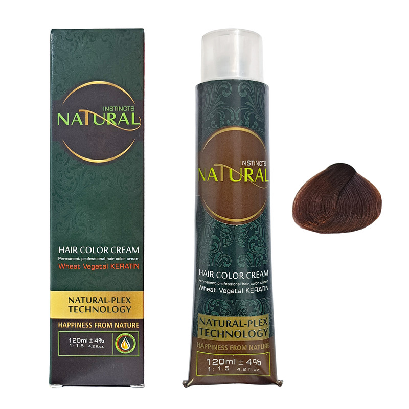 رنگ مو نچرال اینیستینکس شماره 6.76 حجم 120 میلی لیتر رنگ بلوند شکلاتی تیره