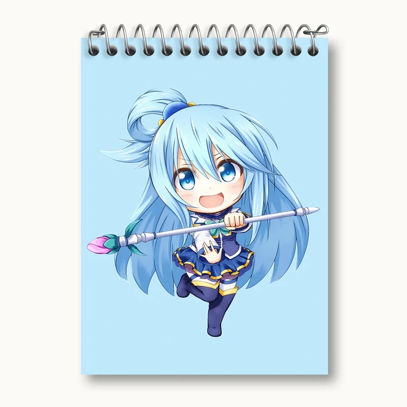 دفتر یادداشت 50 برگ خندالو مدل آکوا انیمه کونوسوبا Konosuba کد 27337