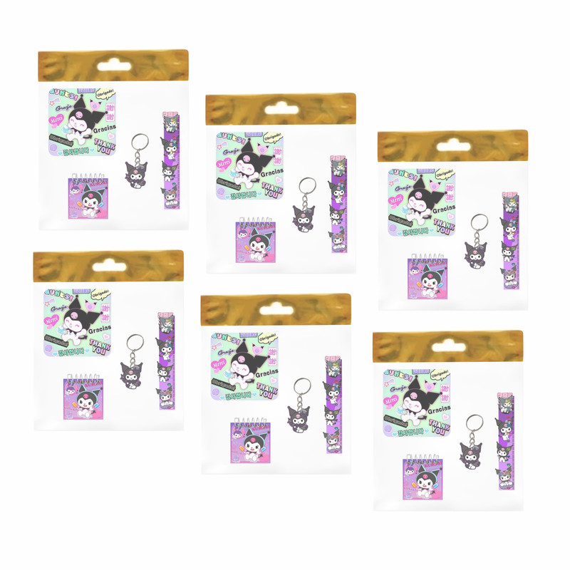 بسته لوازم تحریر مدل  4 تکه چوبی طرح کرومی  کد 2 مجموعه 6 عددی