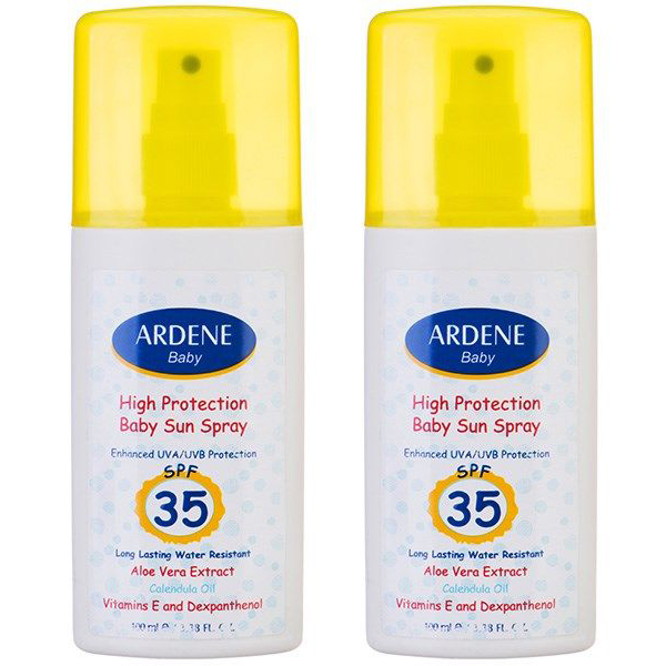 اسپری ضد آفتاب کودک آردن مدل SPF35 حجم 100 میلی لیتر مجموعه 2 عددی