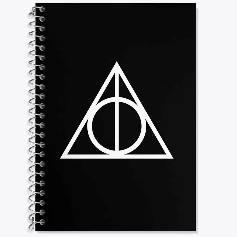 دفتر زبان 50 برگ خندالو مدل سه خط طرح هری پاتر یادگاران مرگ کد 24925