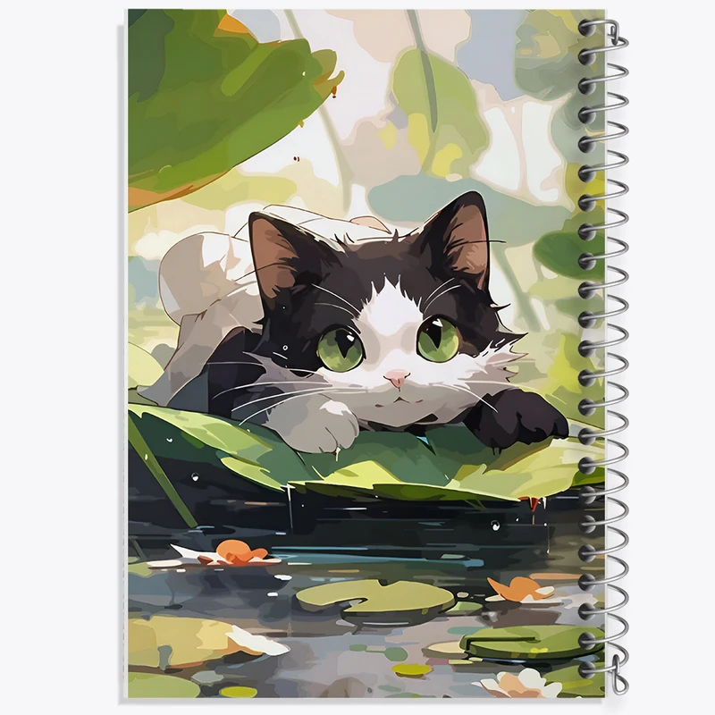 دفتر شطرنجی 50 برگ خندالو طرح گربه بامزه کد N4302