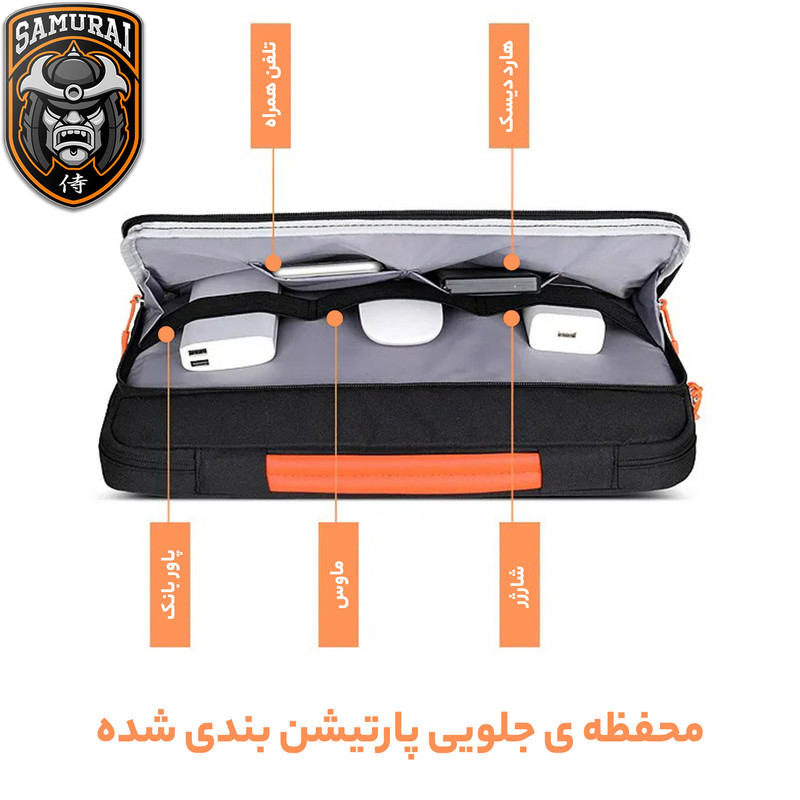 کیف لپ تاپ سامورایی مدل Oran مناسب برای اپل مک بوک 14 اینچی
