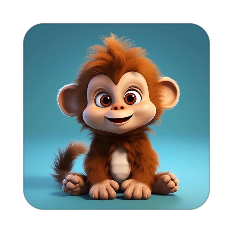 زیر لیوانی کاکتی طرح حیوانات کارتونی مدل mp27898