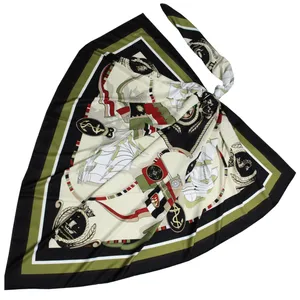 روسری زنانه آنالیا مدل ابریشم توییل دور دست دوز کشتی کد ana-9810
