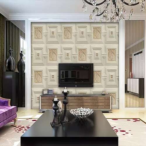 پوستر دیواری سه بعدی مدل طرح هندسی مربعی DVRF1515