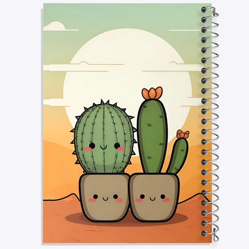 دفتر ژورنال نویسی 50 برگ خندالو مدل نقطه ای طرح کاکتوس کد F7184