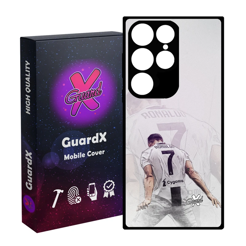 کاور گارد ایکس طرح CR7 مدل Glass10189 مناسب برای گوشی موبایل سامسونگ Galaxy S24 Ultra