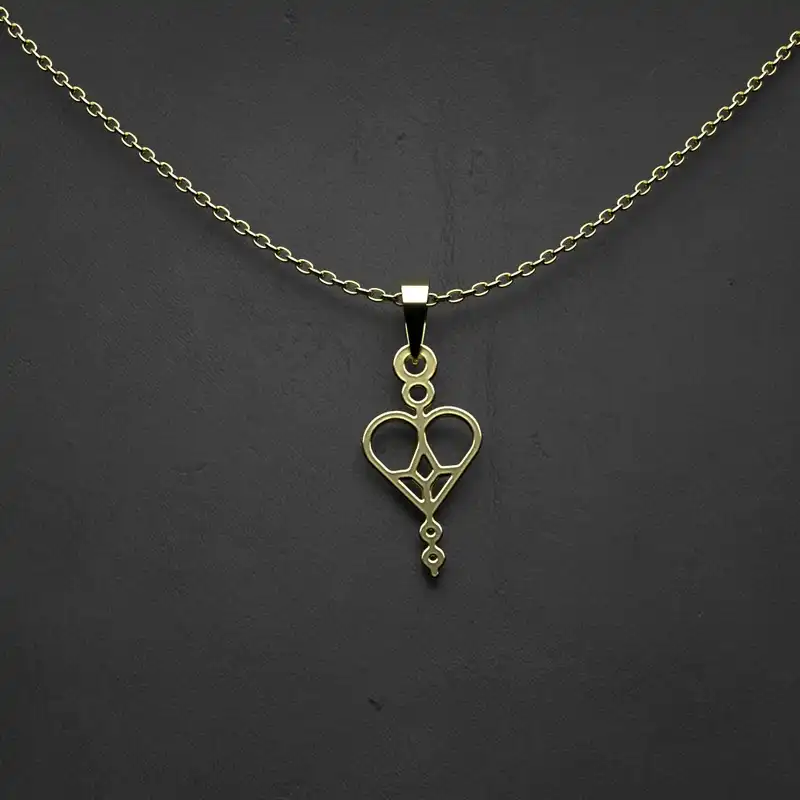 گردنبند طلا 18 عیار زنانه مدوپد مدل  طرح قلب کد NN1002