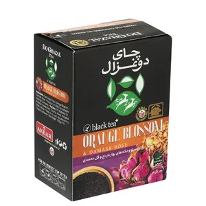 چای سیاه کیسه‌ای تکه های بهار نارنج و گل محمدی دوغزال - 100 گرم