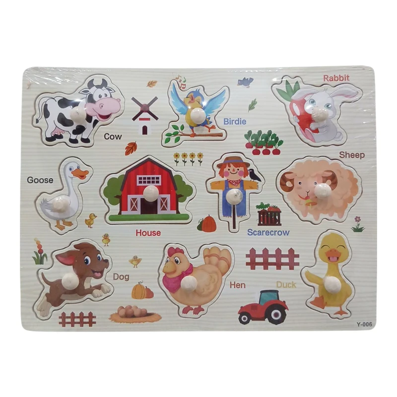 پازل آموزشی مدل جورچین برشی طرح مزرعه کد 006