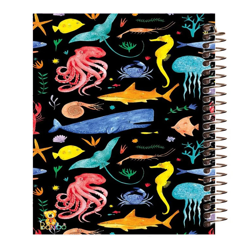 دفتر مشق 100 برگ بانیبو طرح  اقیانوس کد  1063