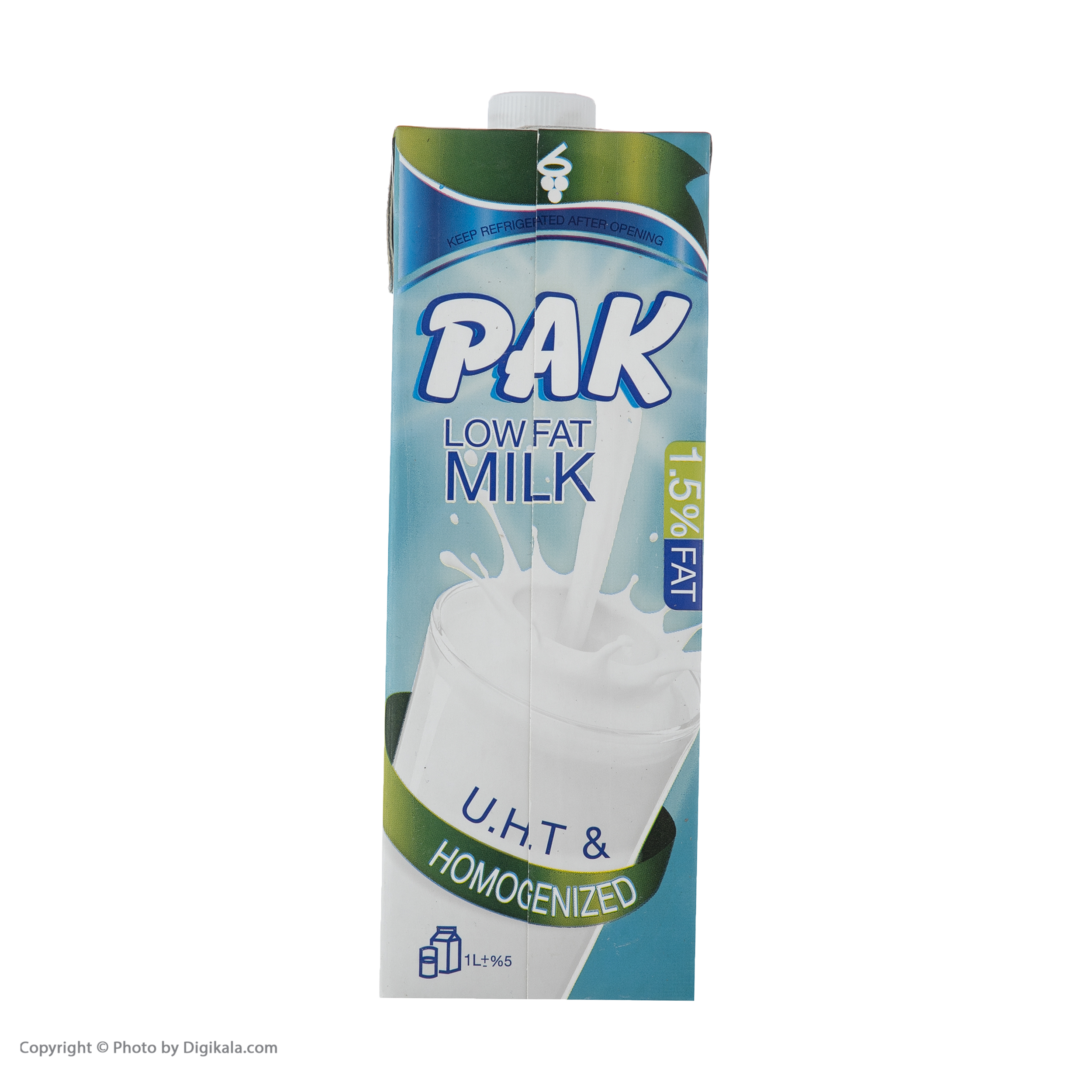 شیر تازه کم چرب پاک حجم 1 لیتر