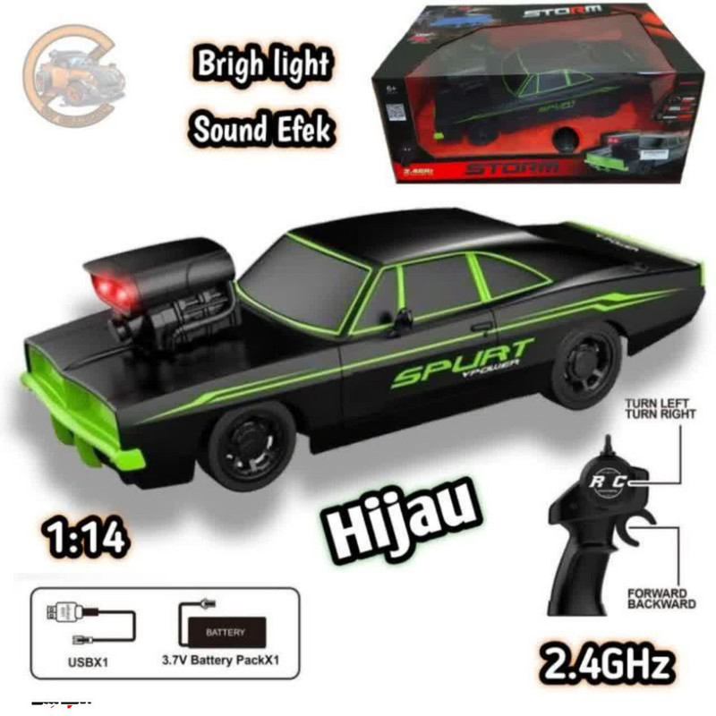 ماشین بازی کنترلی ناب سل مدل دوج چلنجر شارژی موزیکال چراغدار DODGE CHARGER