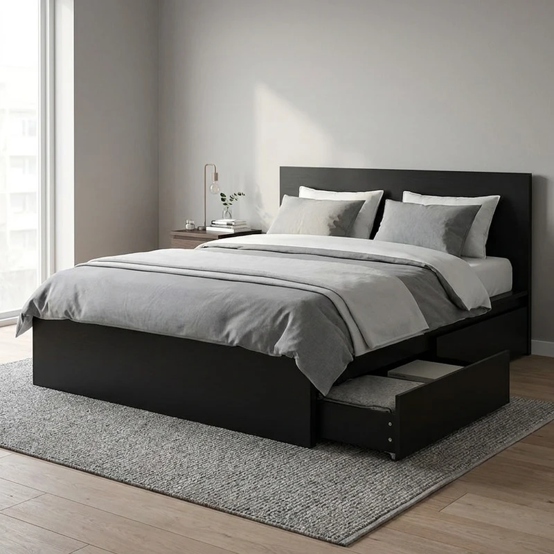 تخت خواب دو نفره اسمردیس مدل R102 سایز 160 × 200 سانتی متر