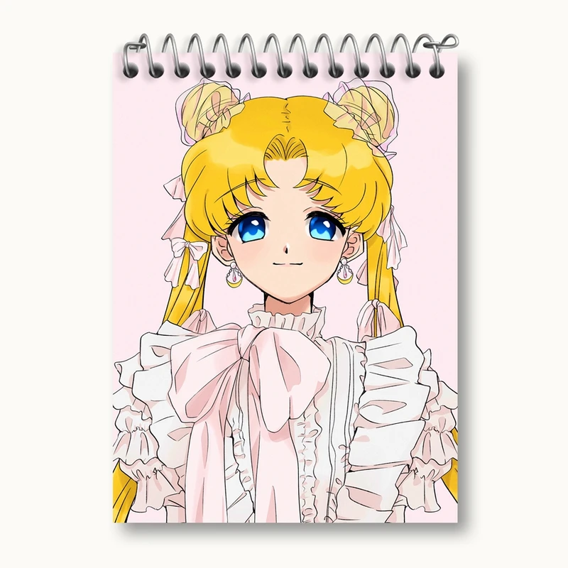 دفتر یادداشت 50 برگ خندالو مدل اوساگی تسوکینو انیمه سیلور مون Sailor Moon کد 17452