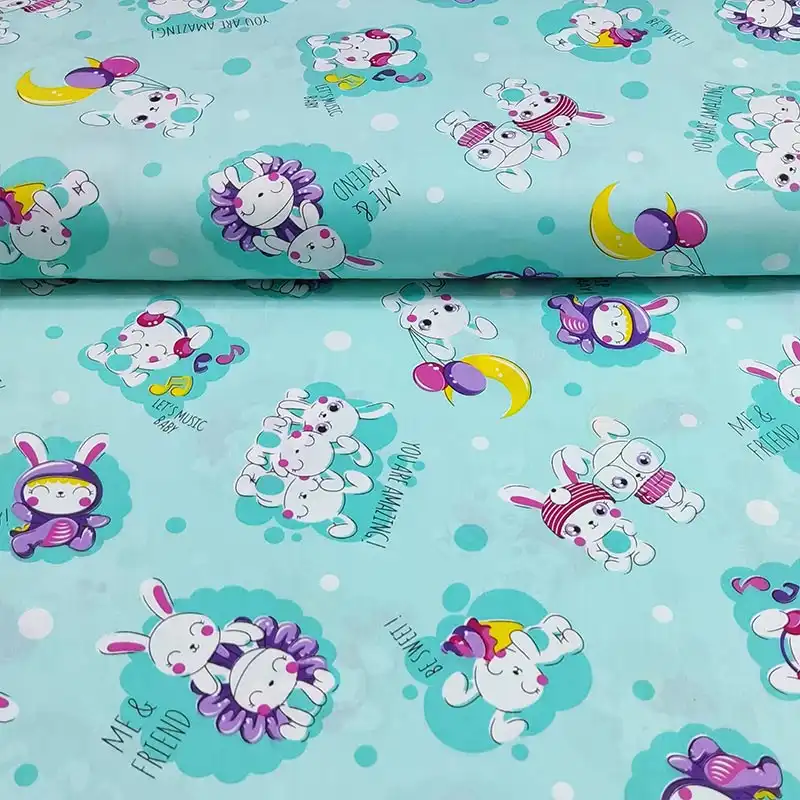 پارچه ملحفه مدل عروسکی ربیت کد 145