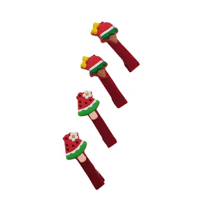 گیره مو دخترانه مدل هندوانه یلدا کد R001 بسته 4 عددی