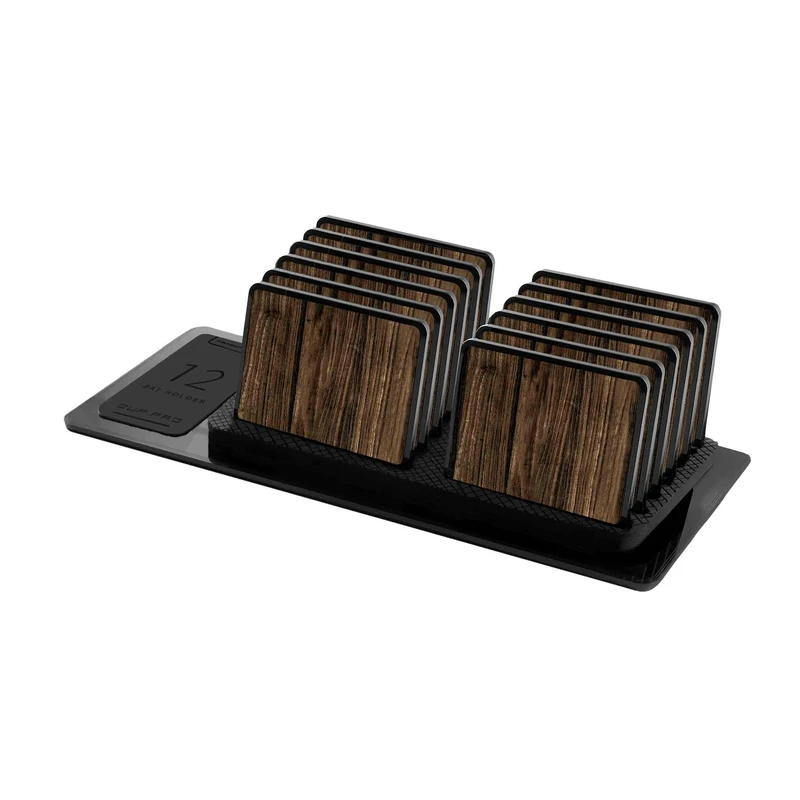 زیر لیوانی ماهوت مدل Dark-Walnut-Wood بسته 12 عددی