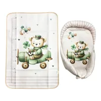 آغوشی نوزاد مدل خرس خلبان کد Rn21 به همراه زیرانداز تعویض نوزاد