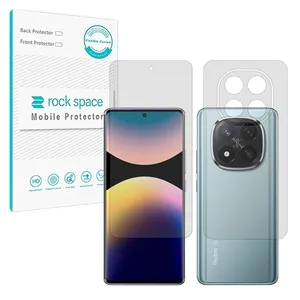 rock space Matte model Resistant screen protector suitable for Xiaomi Redmi Note 14 Pro Plus 5G mobile phone along with the back of the phone