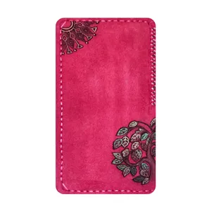  کیف پول چرمی مدل چاپ دستی کد 04