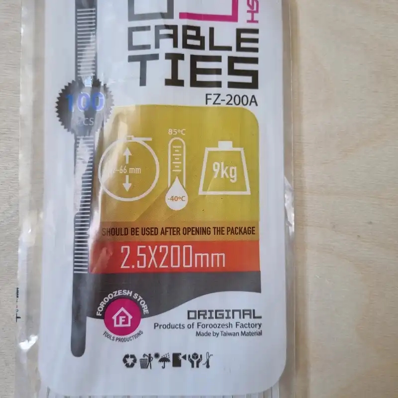 بست کمربندی فروزش مدل F20A بسته 200 عددی