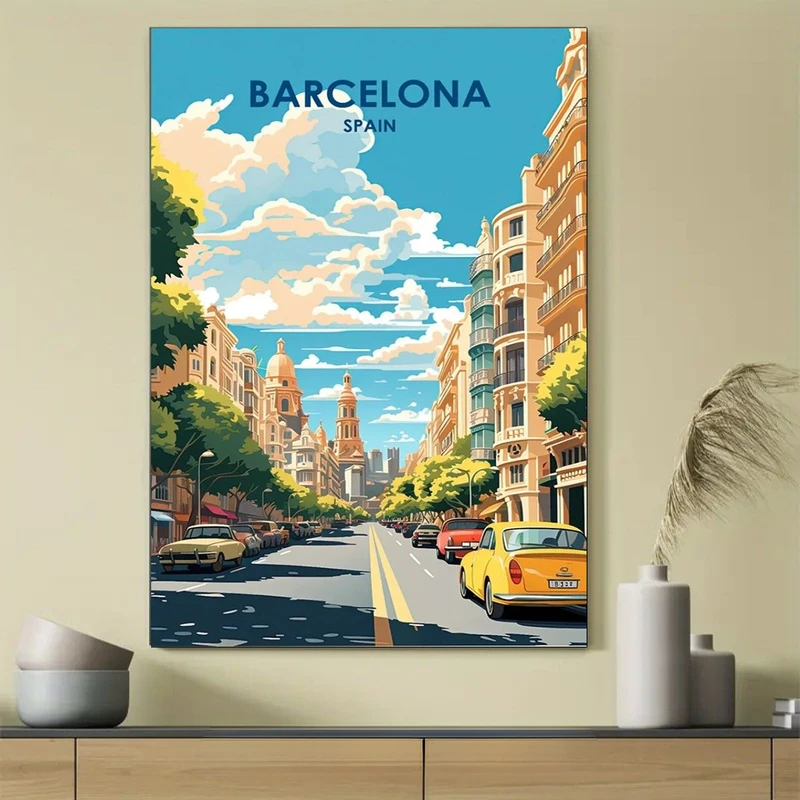 تابلو شاسی مدل  شهر بارسلونا اسپانیا