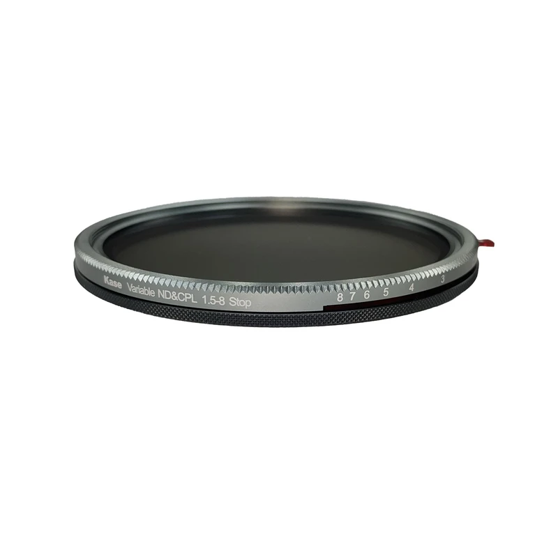فیلتر لنز کازه مدل VARIABLE ND 1.5-8 STOP+CPL -77MM+ CAP-82MM