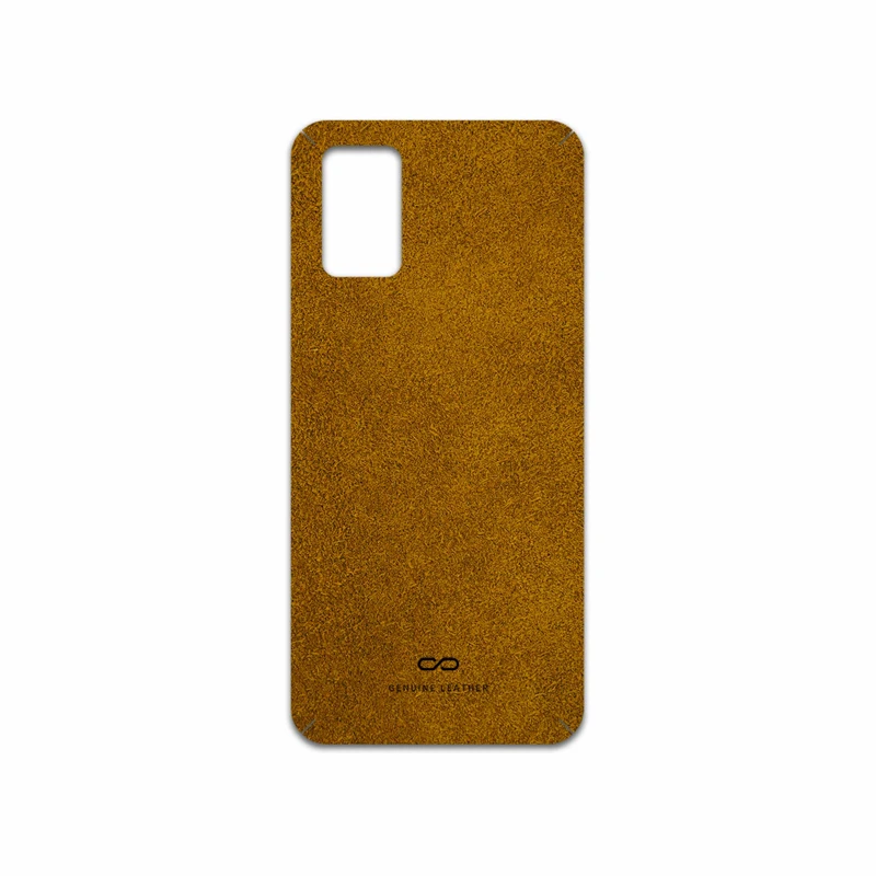برچسب پوششی ماهوت مدل Brown-Chamois-Leather مناسب برای گوشی موبایل سامسونگ Galaxy A03S