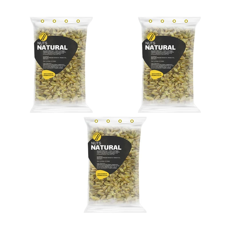 کشمش سبز نچرال - 500 گرم بسته 3 عددی