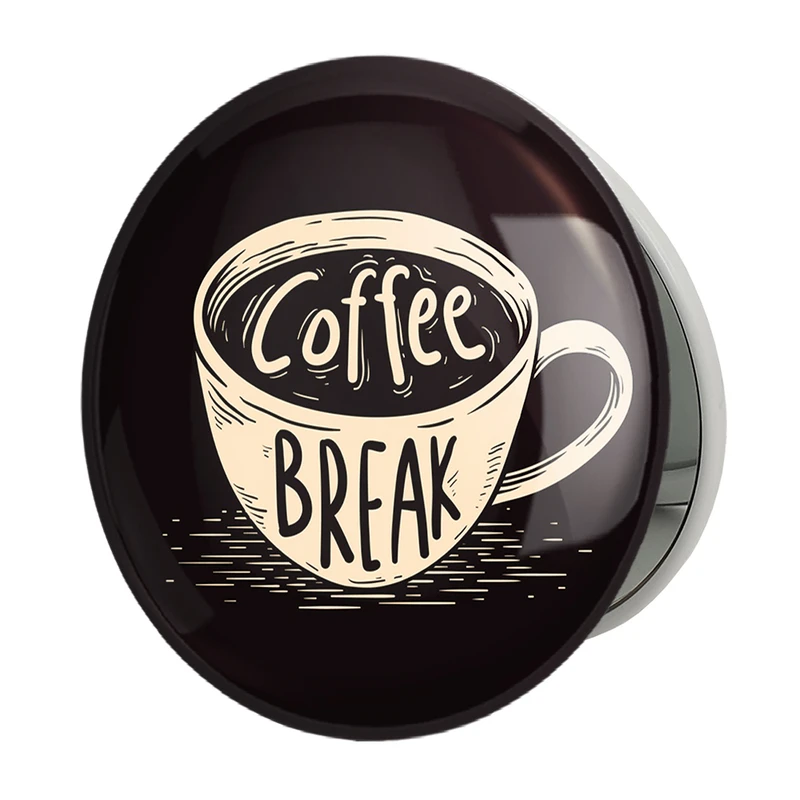 آینه جیبی خندالو طرح کافی شاپ قهوه مدل تاشو کد 27520 