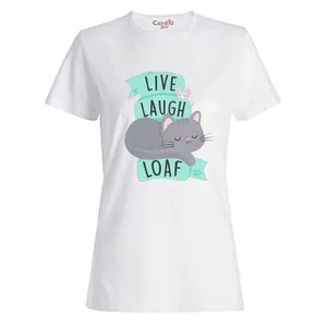 تی شرت آستین کوتاه زنانه زنانه کاندید اسپرت طرح گربه مدل 17