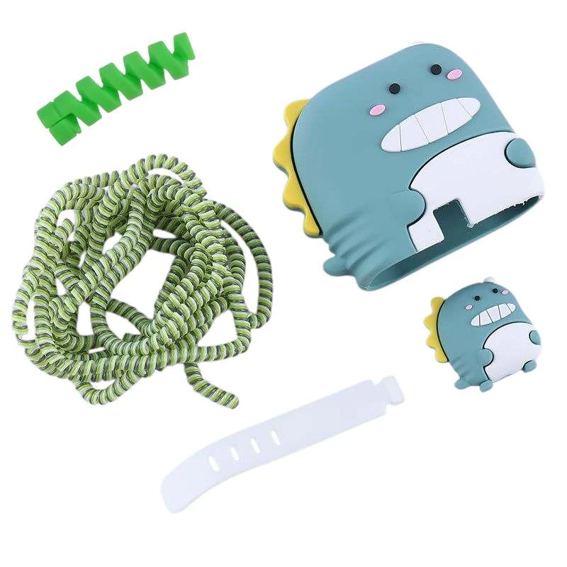 محافظ کابل شارژر دیواری طرح کروکدیل مدل LAE22 مناسب برای شارژر سامسونگ 25 وات بسته 5 عددی 