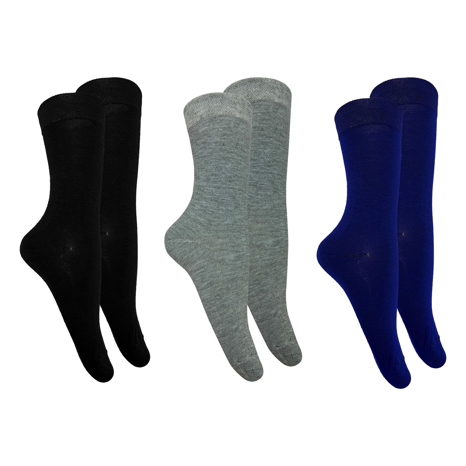 جوراب ساق بلند مردانه تن پوش هنگامه مدل ساده بسته 6 عددی -  - 3