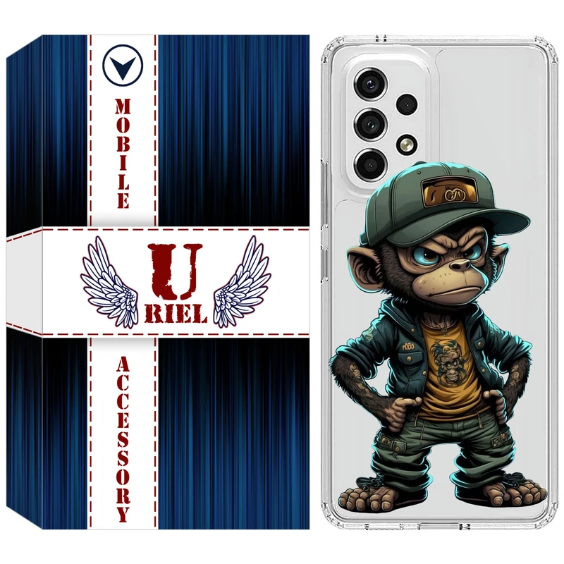 کاور یوریل مدل Clear کد 37 طرح Monkey مناسب برای گوشی موبایل سامسونگ Galaxy A13 4G