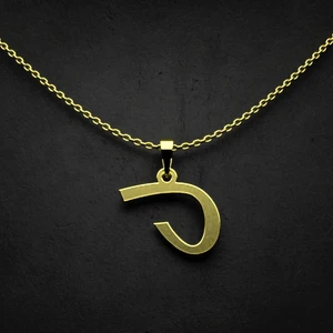 گردنبند طلا 18 عیار زنانه مدوپد مدل حرف ل کد I3-1-1327