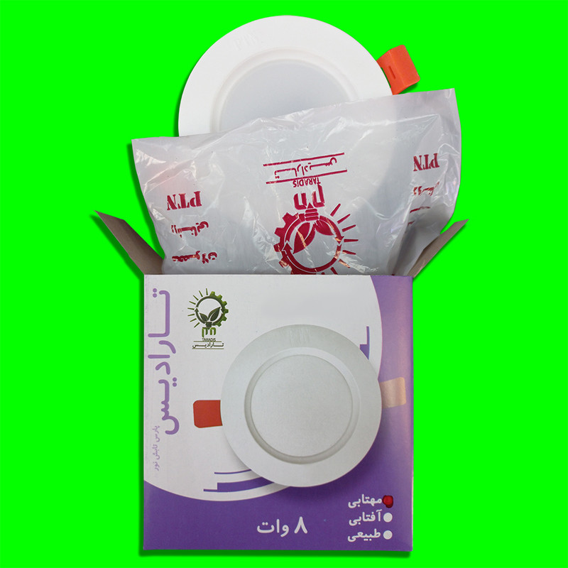 پنل هالوژن بک لایت 8 وات تارادیس مدل توکار کد PTN-208 بسته 50 عددی