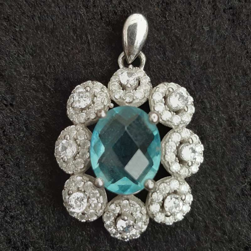 آویز گردنبند نقره زنانه مدل p09