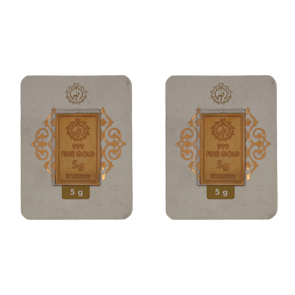 شمش طلا 24 عیار مدوپد مدل eg5-2 بسته 2 عددی