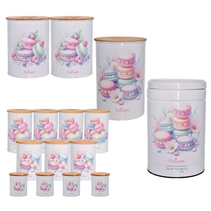 سرویس آشپزخانه 15 پارچه یونیک مدل ماکارون کد 8065