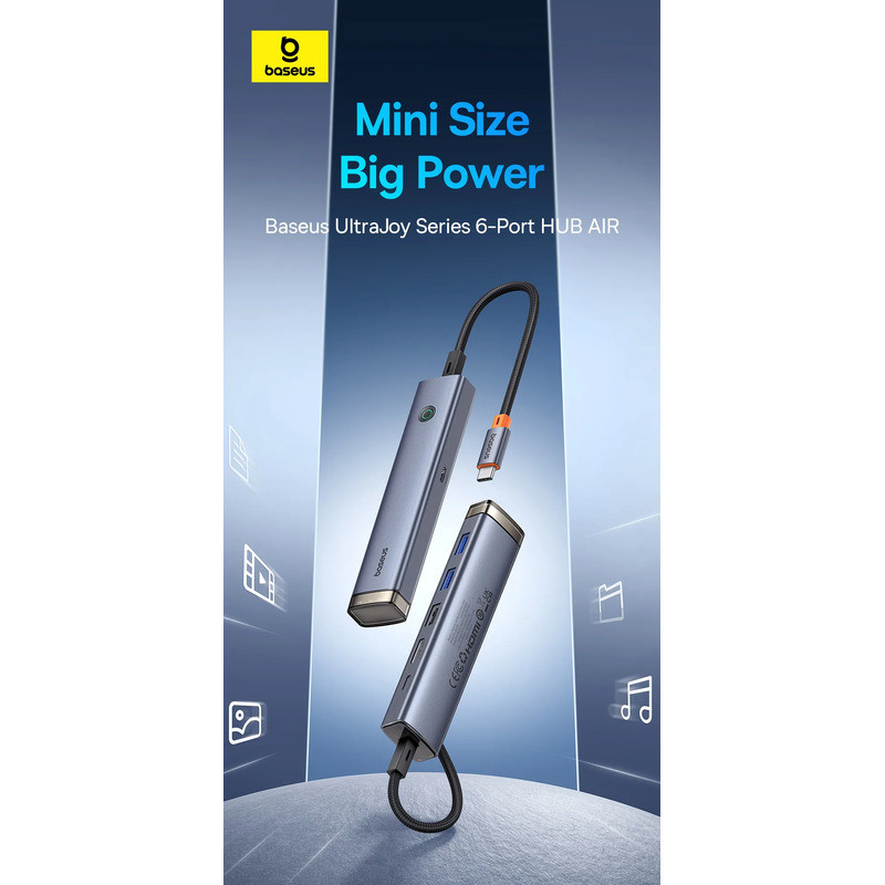 هاب 6 پورت USB-C بیسوس مدل BS-OH166