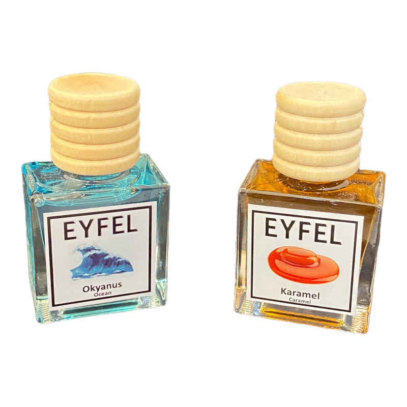 خوشبوکننده خودرو ایفل مدل اقیانوس و کارامل کد Ocean-Caramel حجم 10میلی‌لیتر بسته 2 عددی
